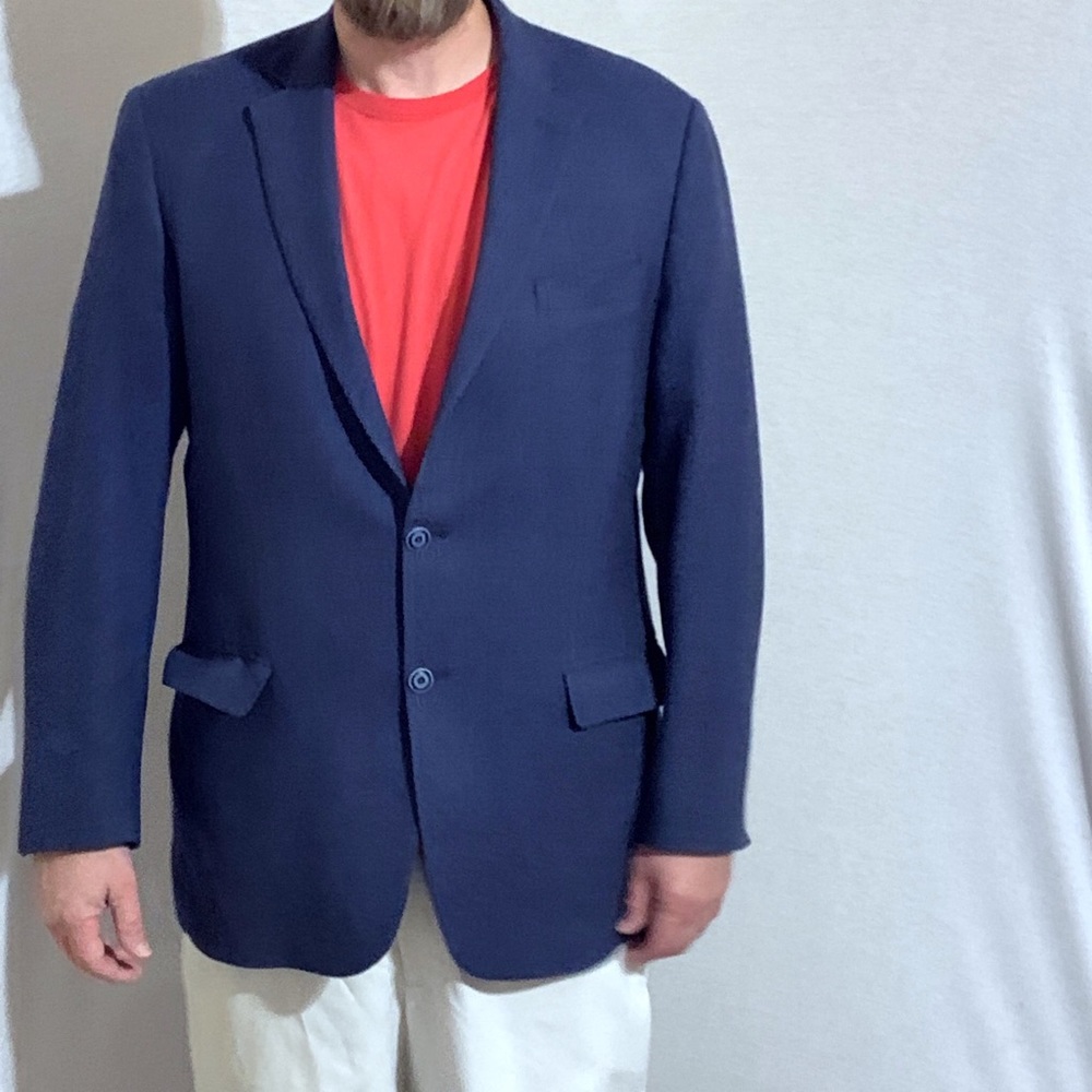 VTG 1960’s Union Made Navy Blue Sport Coat USA - Picture 7 of 15